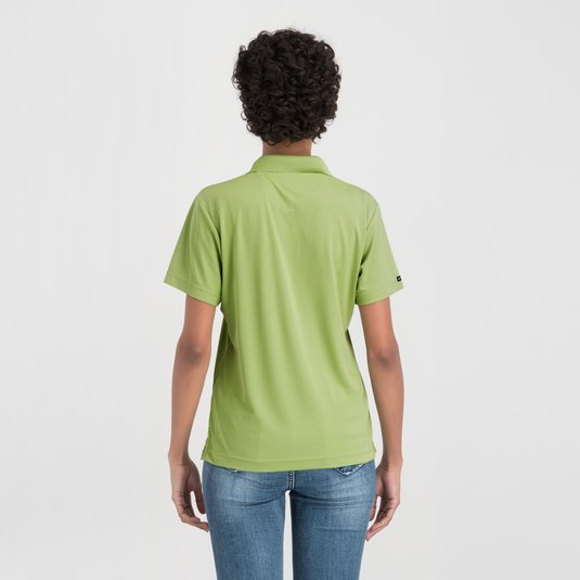 Camisa Polo Moreno De Manga Corta Para Dama De Elevate