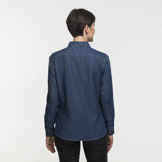 Camisa De Jean Value De Manga Larga Para Dama De Port Company