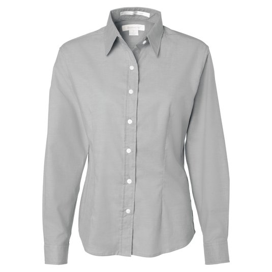 Blusa Tipo Oxford Featherlite De Manga Larga Para Dama