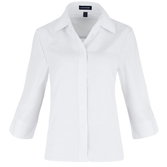 Blusa De Vestir Elevate Brewar De Manga 3 4 Para Dama
