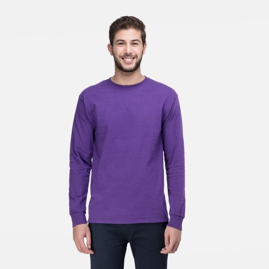 Camiseta De Manga Larga Fruit Of The Loom Heavy Cotton Hd De 5