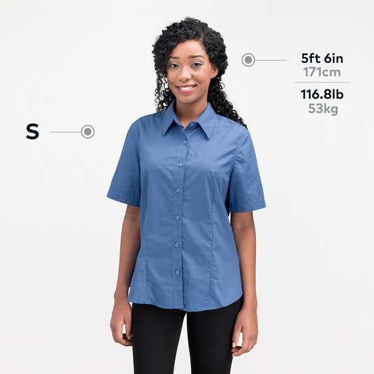 Blusa De Vestir Elevate Colter De Manga Corta Para Dama