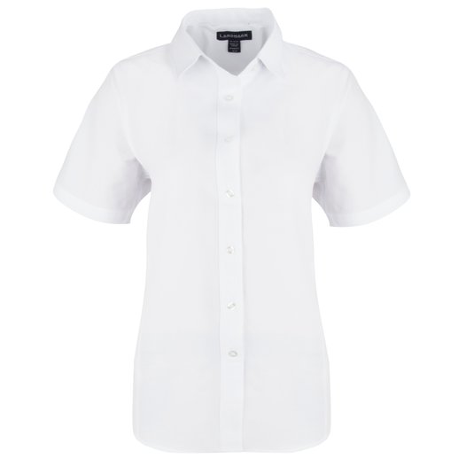Blusa De Vestir Lambert Tipo Oxford De Manga Corta Para Dama De