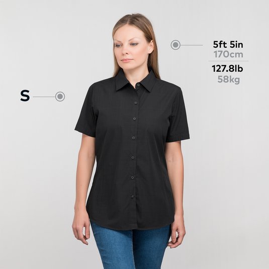 Blusa De Vestir Sanchi De Manga Corta Para Dama