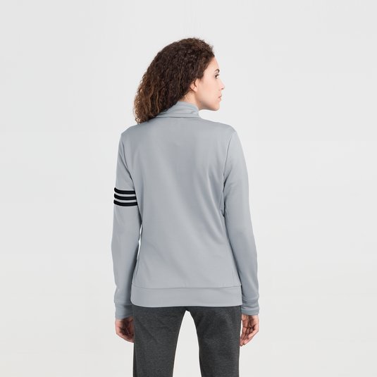 Adidas Ladies Climalite 3 Stripes French Terry Full Zip Jacket