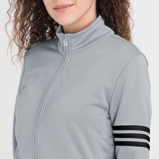 Adidas Ladies Climalite 3 Stripes French Terry Full Zip Jacket