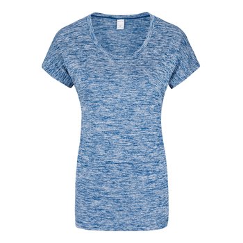 Camiseta deportiva de jaspeado eléctrico para dama con tecnología PosiCharge® para impresión por serigrafía de Sport-Tek®
