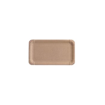 Pappteller Braun – Eckig 11 x 17 cm – 2.000 St.