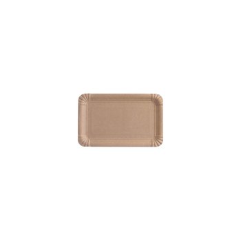 Pappteller Braun – Eckig 10 x 16 cm – 3.000 St.
