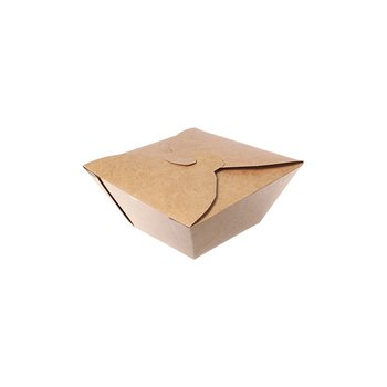 Folding Lunch Box 1000 ml – 170 x 170 x 70 mm – Brown – 200 pcs.