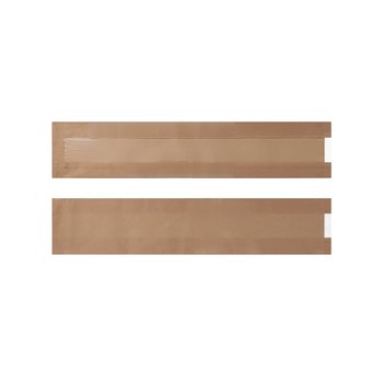 Papieren broodzakken met microgeperforeerd venster – 120 x 50 x 580 mm – bruin – 500 stuks