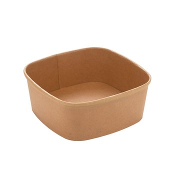 Salatschalen Braun 1.200 ml – Eckig, 170 x 170 x 65 mm – 300 St.