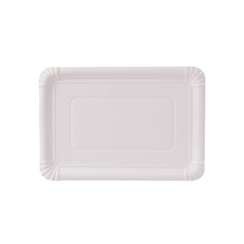 Pappteller Weiß – Eckig 19 x 33 cm – 250 St.