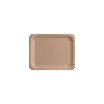 Pappteller Braun – Eckig 16 x 20 cm – 1.000 St.