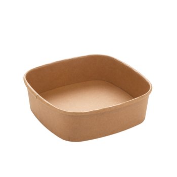 Salatschalen Braun 900 ml – Eckig, 170 x 170 x 50 mm – 300 St.