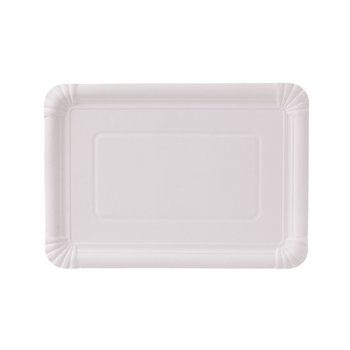 Pappteller Weiß – Eckig 24 x 34 cm – 250 St.