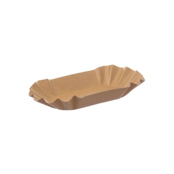 FSC® Paper Tray with Coating – 17 x 10.5 x 3 cm – Brown – 2000 pcs.