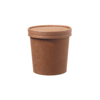 FSC® Keittokulhon kannet 230/360 ml – Ruskeat – 500 kpl