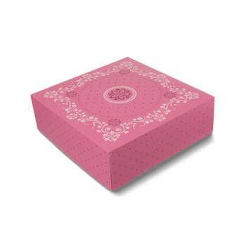 Caixa para bolo – 340 x 340 x 110 mm – Rosa – 50 uni.