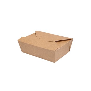 Faltdeckel-Lunchboxen Naturbraun 750 ml – 140 x 100 x 50 mm – 450 St.