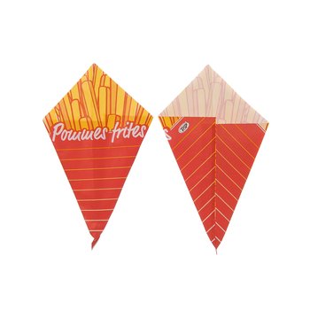 Pommes-frites-Spitztüten, Pergament-Ersatz – 250 g, 23 cm – 1.000 St.