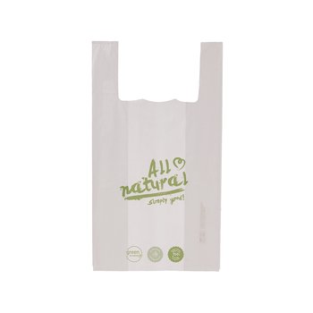 Plastic tas met handvat - 320 x 180 x 550 mm - 1000 stuks.