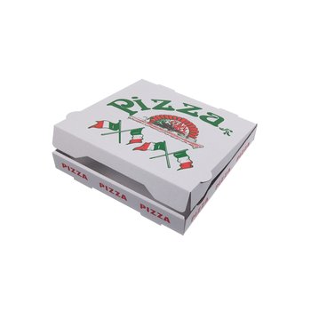 Cajas de pizza – Francia, 30 x 30 x 4 cm – Bandera italiana – 100 pzas.
