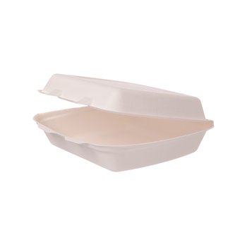 Menü-Boxen aus Bagasse (Zuckerrohr), Mittel – 244 x 208 x 70 mm – 200 St.